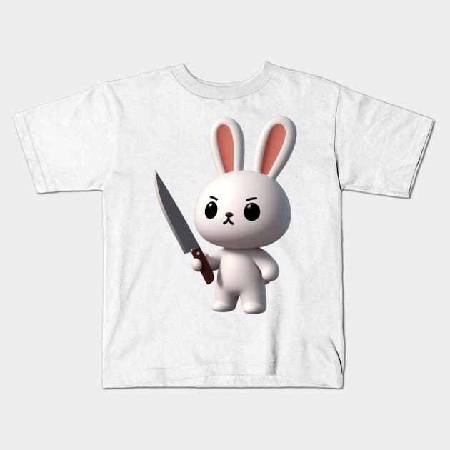 Tactical Bunny Kids T-Shirt by Rawlifegraphic